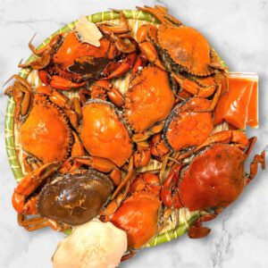 Cua cốm 2 da Cà Mau hấp chín